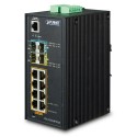 PLANET IGS-5225-8P2S2X IIndustrial L3 8-Port 10/100/1000T 802.3at PoE + 2-Port 1G/2.5G SFP + 2-Port 10G SFP+ Managed Ethernet Switch